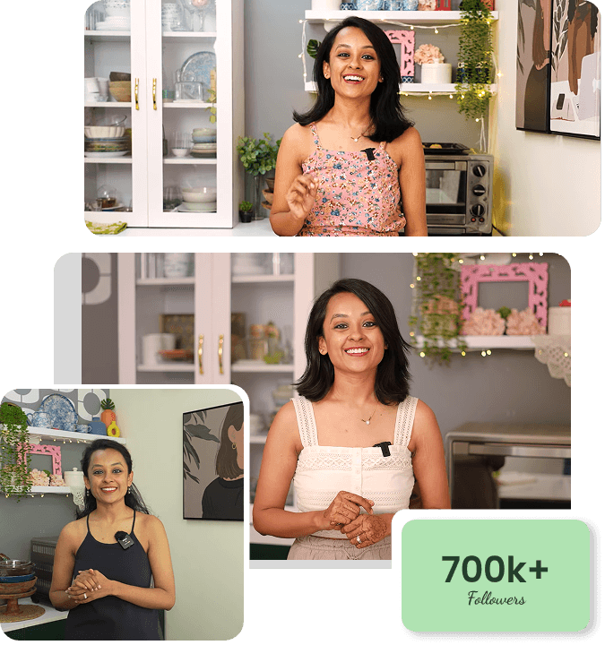 Chef Ashwini – collage of kitchen moments